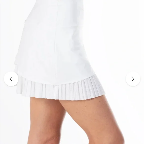 LUCKY IN LOVE all ball skirt in longer length white NWT - Picture 4 of 9